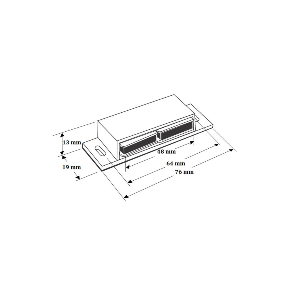 Richelieu Double Magnetic Catch - Plates and Screws Included - Image 2